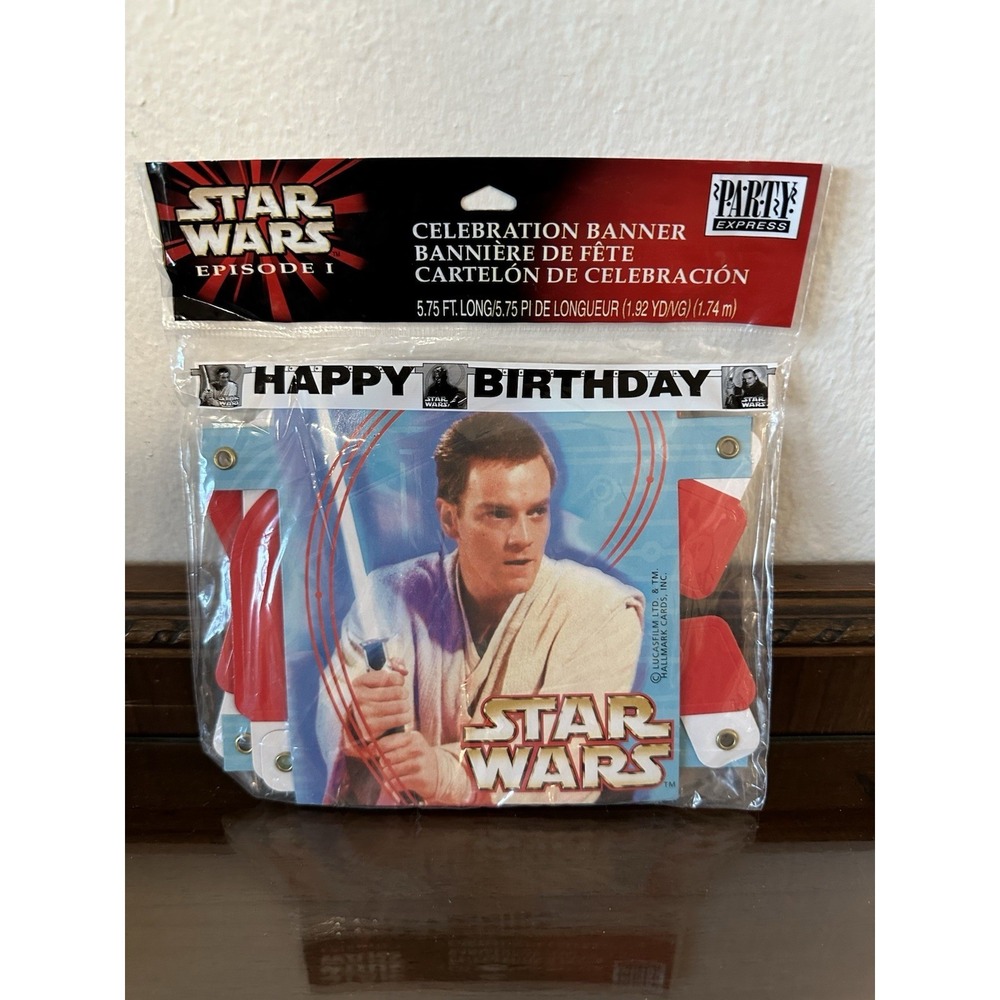 Hallmark Star Wars Obi-Wan Kenobi Birthday Party Banner 5.75ft Multicolor Paper